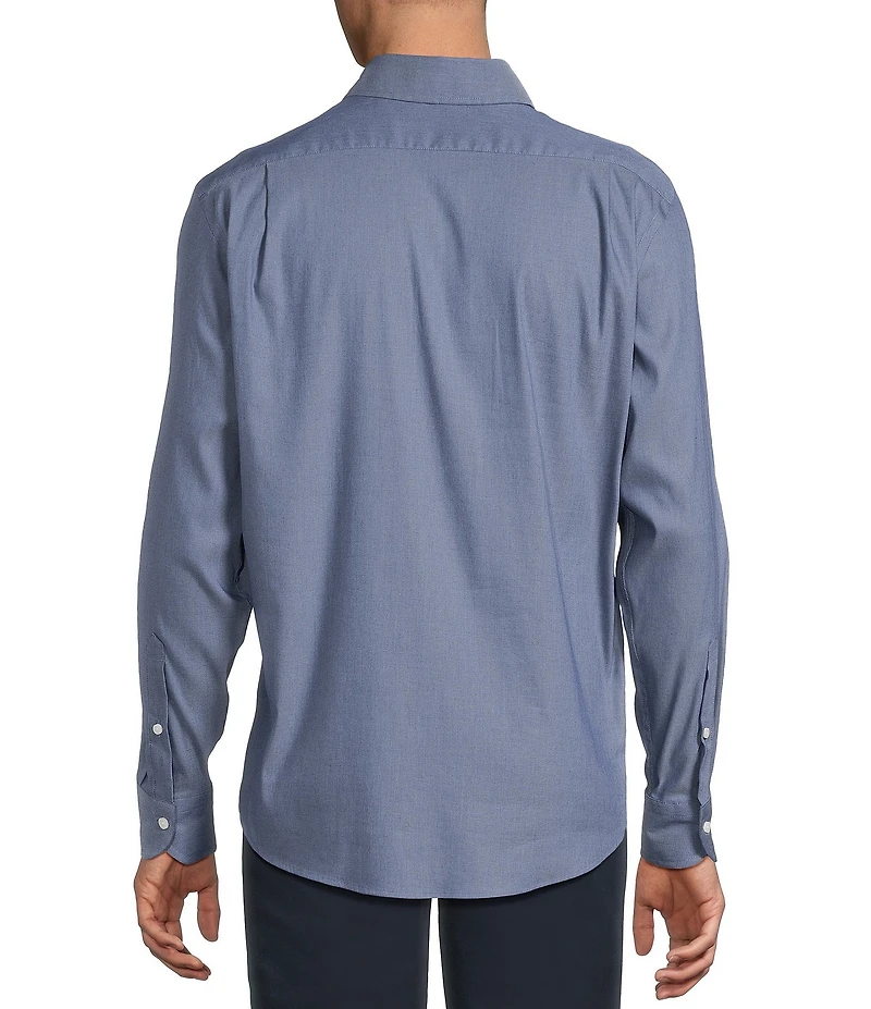 Cremieux Blue Label Performance Stretch Solid Twill Long Sleeve Woven Shirt