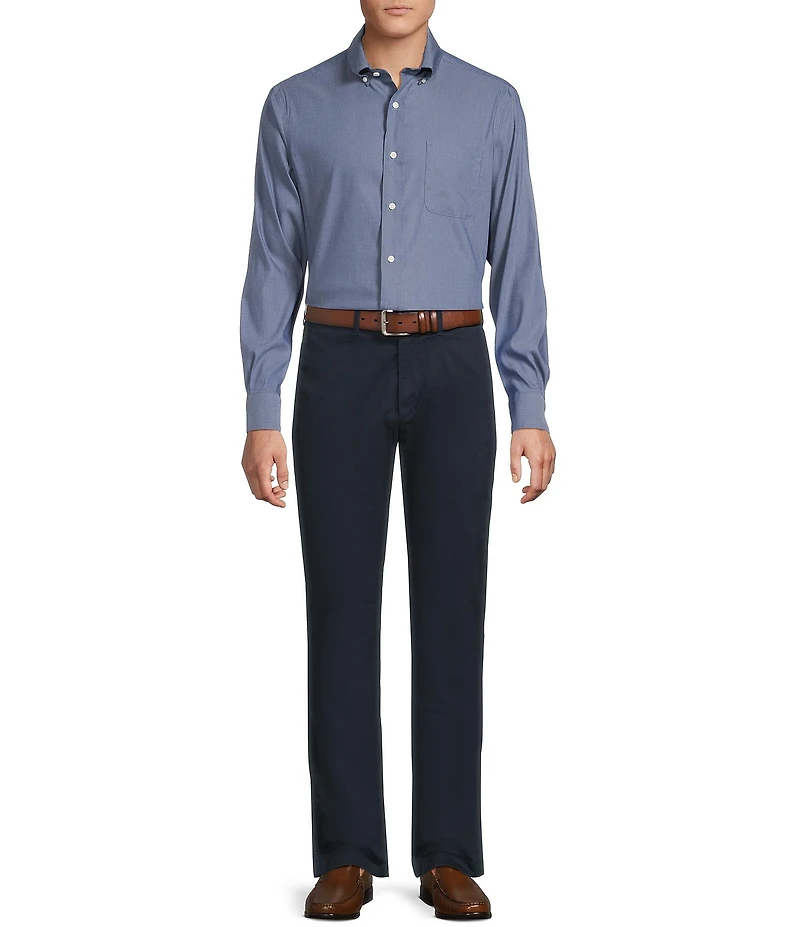 Cremieux Blue Label Performance Stretch Solid Twill Long Sleeve Woven Shirt
