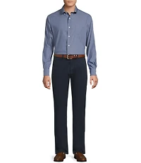 Cremieux Blue Label Performance Stretch Solid Twill Long Sleeve Woven Shirt