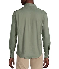 Cremieux Blue Label Performance Stretch Solid Twill Long Sleeve Woven Shirt