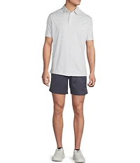 Cremieux Blue Label Performance Stretch Stripe Pattern Short Sleeve Polo Shirt