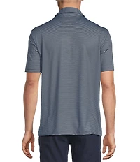 Cremieux Blue Label Performance Stretch Stripe Pattern Short Sleeve Polo Shirt