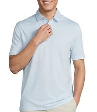 Cremieux Blue Label Performance Stretch Stripe Pattern Short Sleeve Polo Shirt