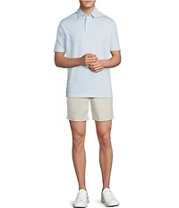 Cremieux Blue Label Performance Stretch Stripe Pattern Short Sleeve Polo Shirt