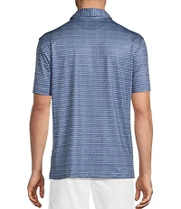 Cremieux Blue Label Performance Stretch Stripe Pattern Short Sleeve Polo Shirt