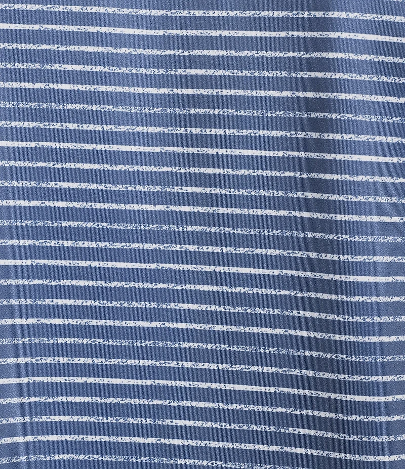 Cremieux Blue Label Performance Stretch Stripe Pattern Short Sleeve Polo Shirt