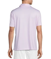 Cremieux Blue Label Performance Stretch Stripe Pattern Short Sleeve Polo Shirt