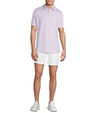 Cremieux Blue Label Performance Stretch Stripe Pattern Short Sleeve Polo Shirt