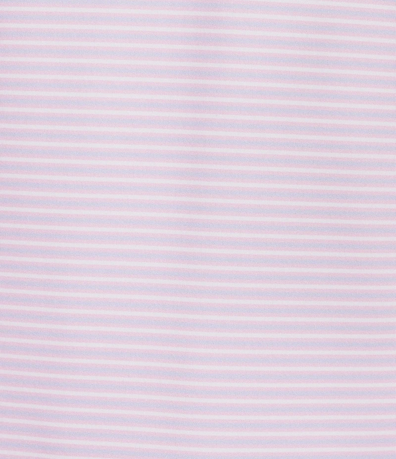 Cremieux Blue Label Performance Stretch Stripe Pattern Short Sleeve Polo Shirt