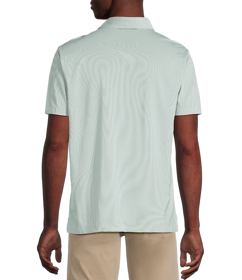 Cremieux Blue Label Performance Stretch Stripe Short Sleeve Polo Shirt