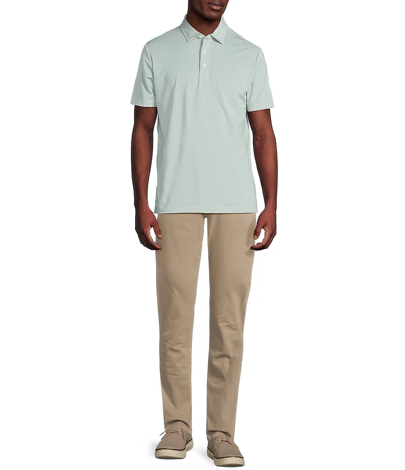 Cremieux Blue Label Performance Stretch Stripe Short Sleeve Polo Shirt