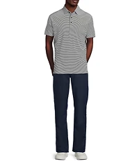 Cremieux Blue Label Performance Stretch Stripe Short Sleeve Polo Shirt