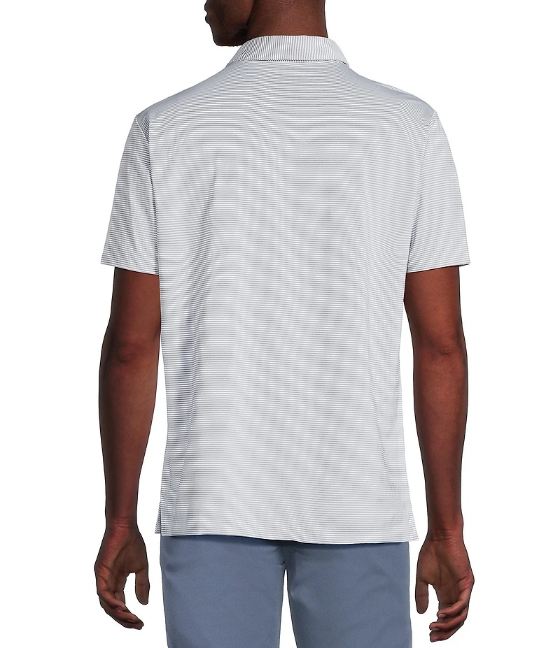 Cremieux Blue Label Performance Stretch Stripe Short Sleeve Polo Shirt