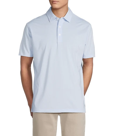Cremieux Blue Label Performance Stretch Stripe Short Sleeve Polo Shirt