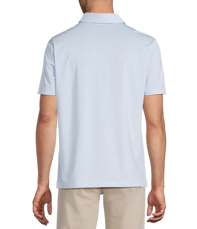Cremieux Blue Label Performance Stretch Stripe Short Sleeve Polo Shirt