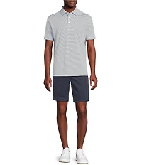 Cremieux Blue Label Performance Stretch Striped Short Sleeve Polo Shirt