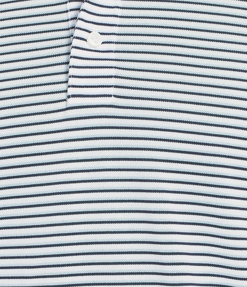 Cremieux Blue Label Performance Stretch Striped Short Sleeve Polo Shirt