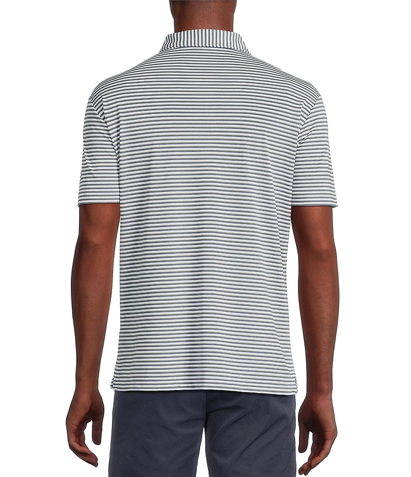 Cremieux Blue Label Performance Stretch Striped Short Sleeve Polo Shirt