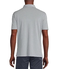 Cremieux Blue Label Performance Stretch Striped Short Sleeve Polo Shirt