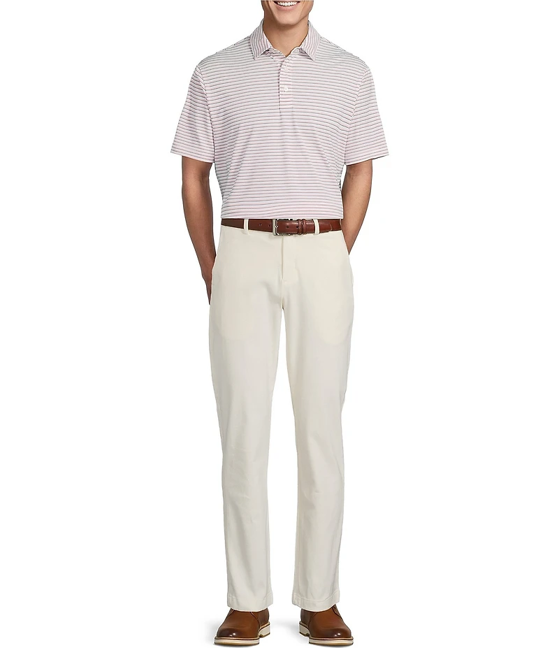 Cremieux Blue Label Performance Stretch Striped Short Sleeve Polo Shirt