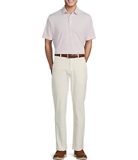 Cremieux Blue Label Performance Stretch Striped Short Sleeve Polo Shirt