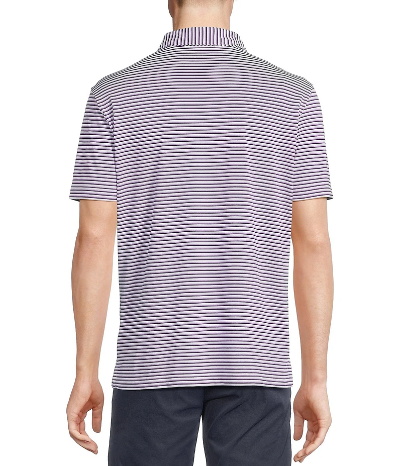 Cremieux Blue Label Performance Stretch Striped Short Sleeve Polo Shirt