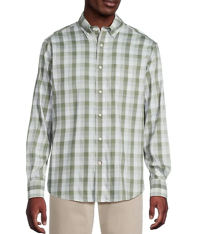 Cremieux Blue Label Performance Stretch Twill Plaid Long Sleeve Woven Shirt