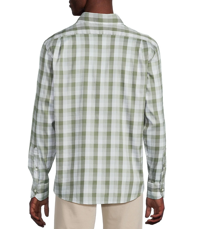 Cremieux Blue Label Performance Stretch Twill Plaid Long Sleeve Woven Shirt