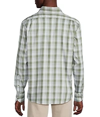 Cremieux Blue Label Performance Stretch Twill Plaid Long Sleeve Woven Shirt