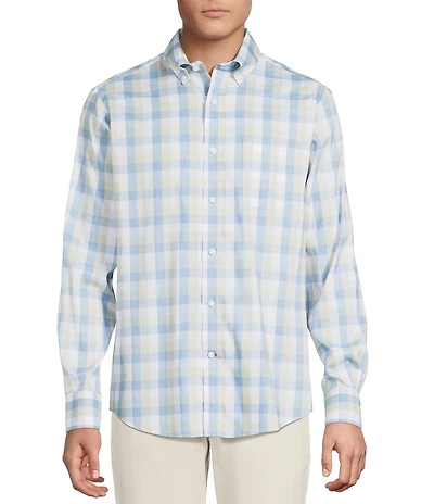 Cremieux Blue Label Performance Stretch Twill Plaid Long Sleeve Woven Shirt
