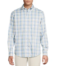 Cremieux Blue Label Performance Stretch Twill Plaid Long Sleeve Woven Shirt