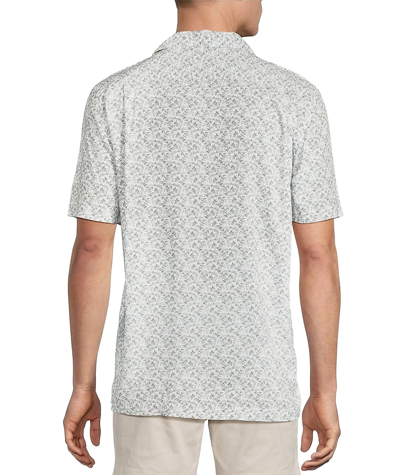 Cremieux Blue Label Pineapple Floral Print Short Sleeve Woven Camp Shirt