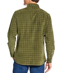 Cremieux Blue Label Plaid Corduroy Long Sleeve Woven Shirt