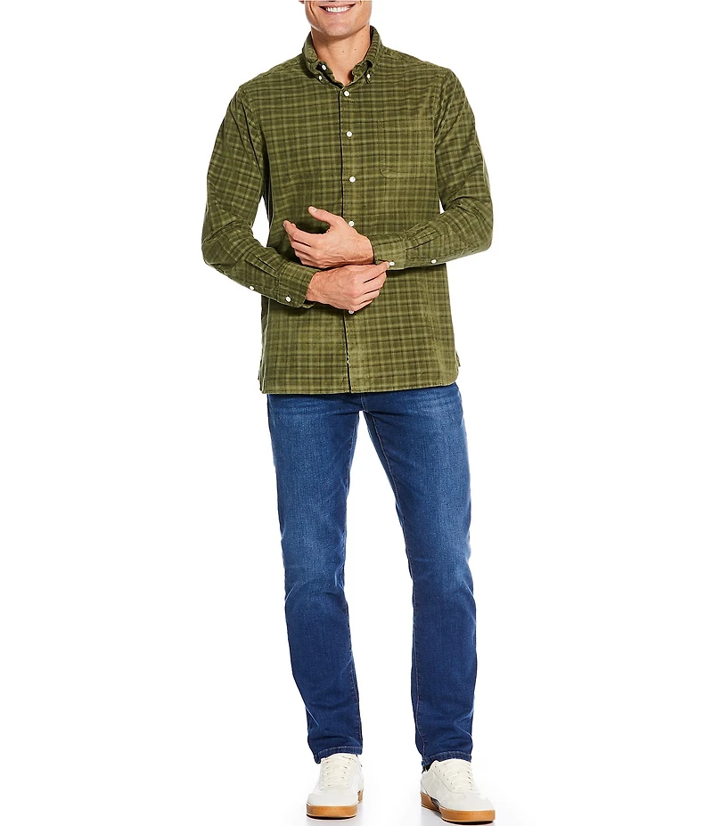 Cremieux Blue Label Plaid Corduroy Long Sleeve Woven Shirt