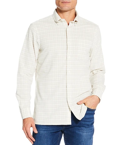 Cremieux Blue Label Plaid Corduroy Long Sleeve Woven Shirt
