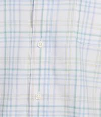 Cremieux Blue Label Wide Plaid Print Lightweight Oxford Short Sleeve Woven Shirt
