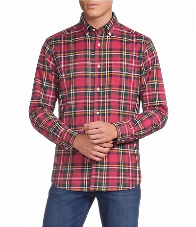 Cremieux Blue Label Plaid Oxford Long Sleeve Woven Shirt