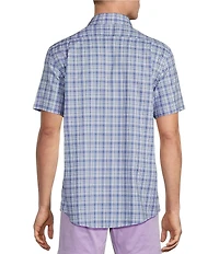 Cremieux Blue Label Plaid Oxford Short Sleeve Woven Shirt