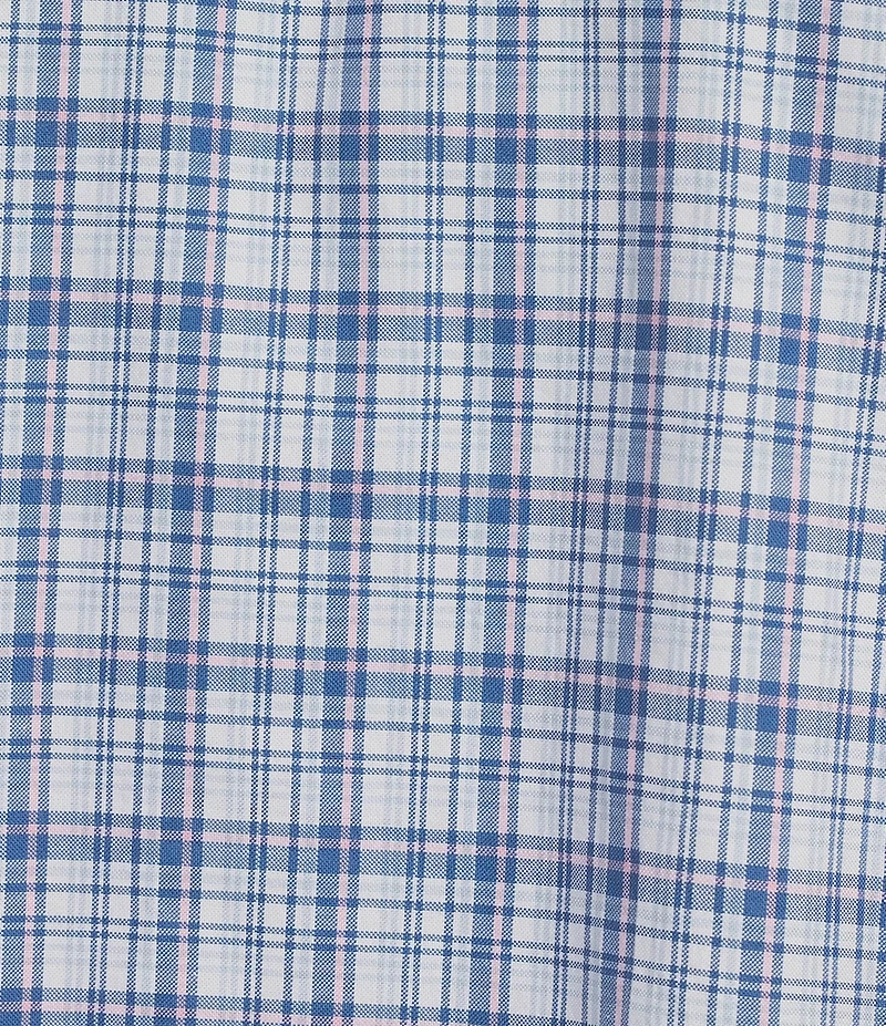 Cremieux Blue Label Plaid Oxford Short Sleeve Woven Shirt
