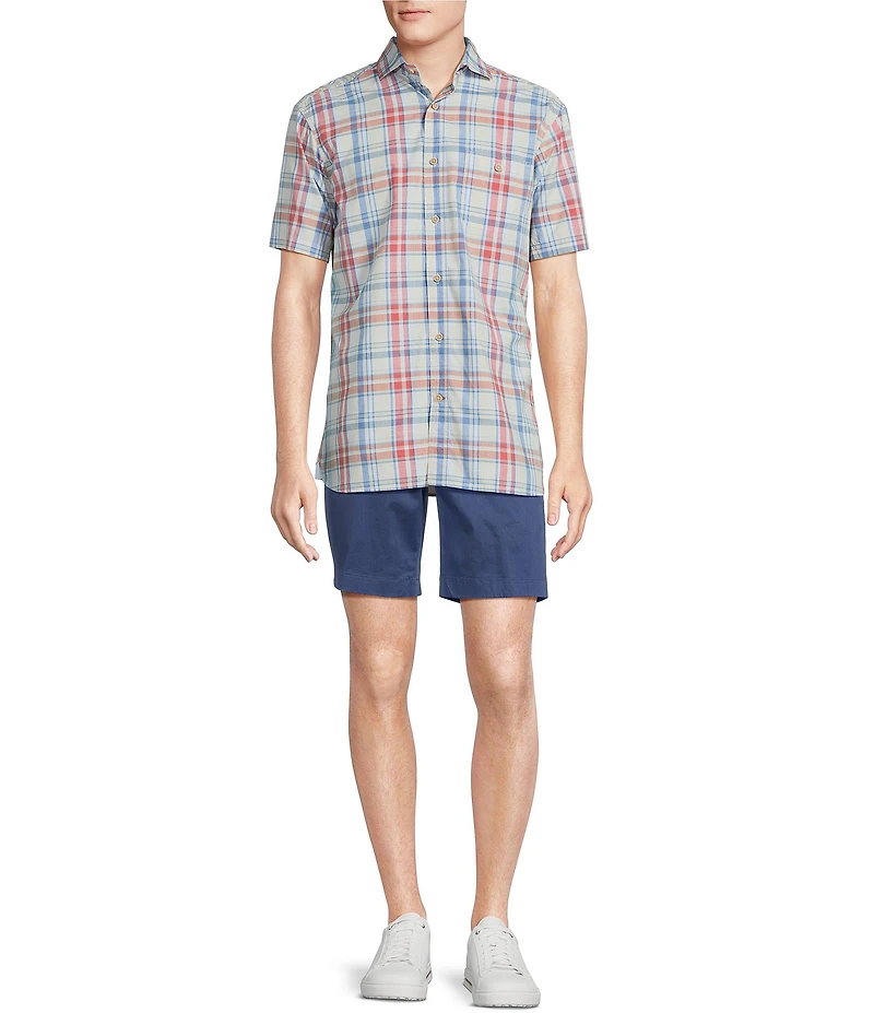 Cremieux Blue Label Plaid Short Sleeve Woven Shirt