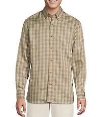 Cremieux Blue Label Plaid Twill Long Sleeve Woven Shirt
