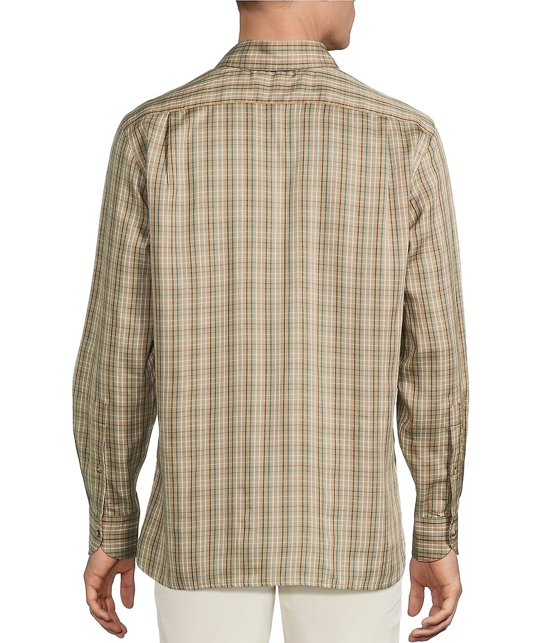 Cremieux Blue Label Plaid Twill Long Sleeve Woven Shirt