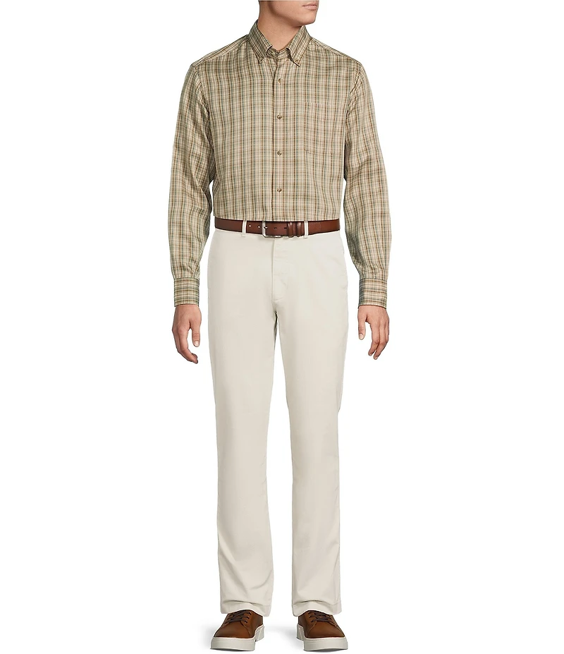 Cremieux Blue Label Plaid Twill Long Sleeve Woven Shirt