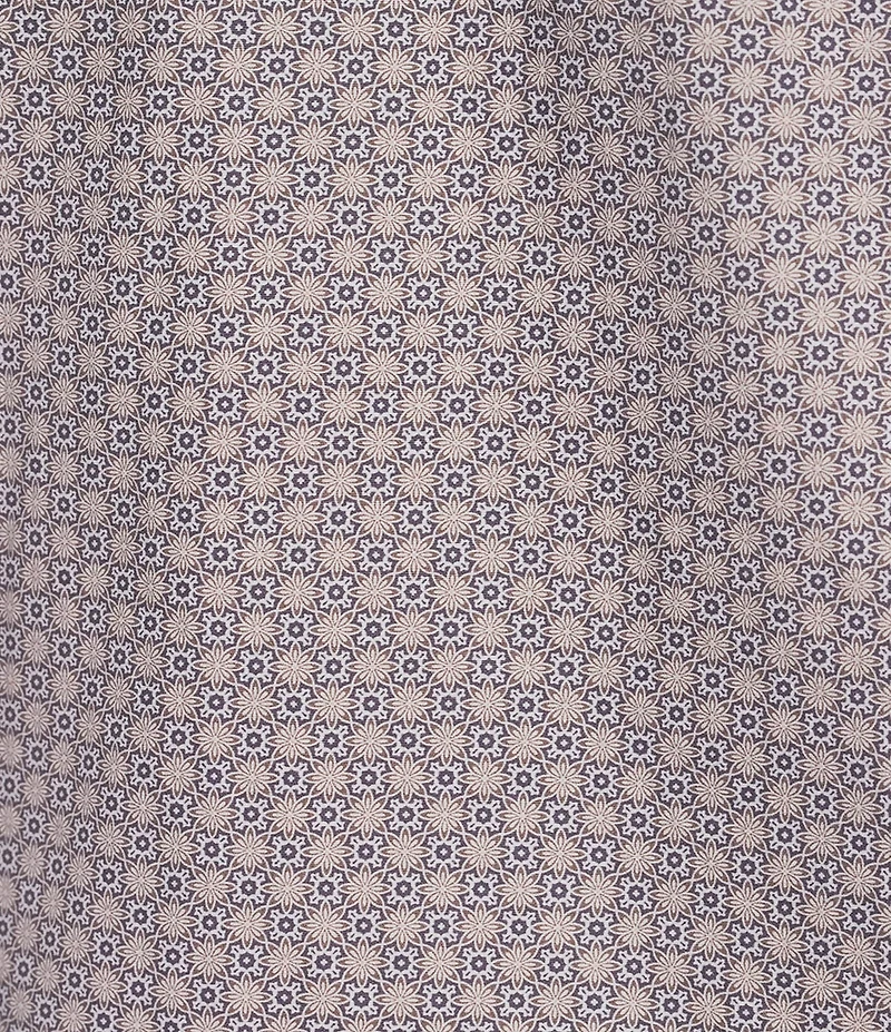 Cremieux Blue Label Poplin Floral Geometric Print Short Sleeve Woven Shirt