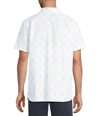 Cremieux Blue Label Poplin Scenic Print Short Sleeve Woven Shirt