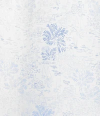 Cremieux Blue Label Poplin Scenic Print Short Sleeve Woven Shirt