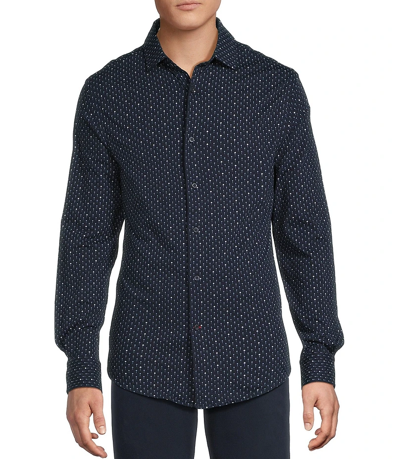 Cremieux Blue Label Printed Coat Front Knit Shirt
