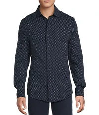 Cremieux Blue Label Printed Coat Front Knit Shirt