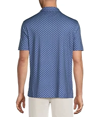 Cremieux Blue Label Printed Interlock Short Sleeve Polo Shirt