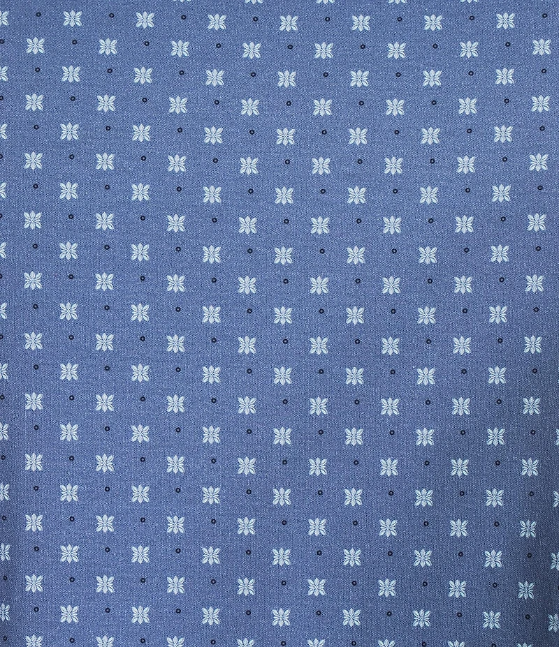 Cremieux Blue Label Printed Interlock Short Sleeve Polo Shirt